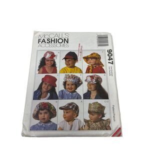 McCall's Fashion Accessories Sewing Pattern 9047 Kids Hats UNCUT No Instructions